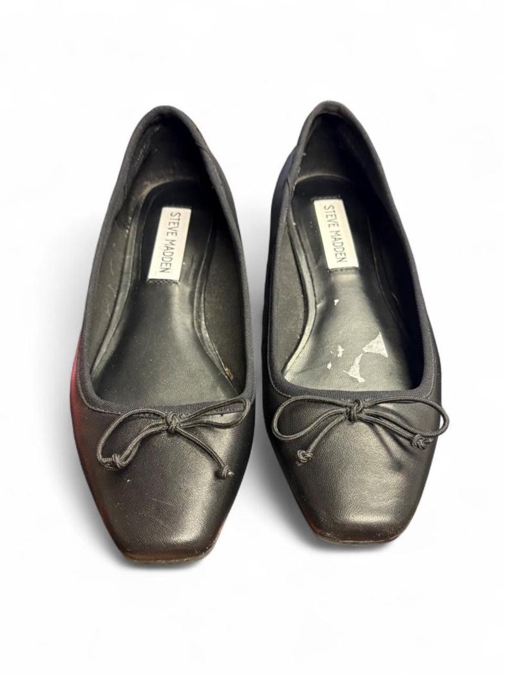 Genuine leather Steve Madden black ballet flats 6.5